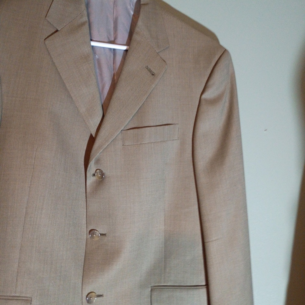 Hart Schaffner Marx Blazer Mens 40R Tan 3 Button Sport Coat Dillard's - Picture 11 of 15